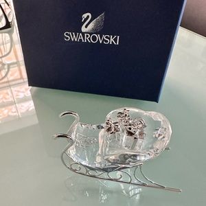 Swarovski crystal holiday Christmas sled